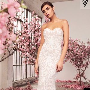 COPY - Lulu’s PROM Strapless Sequined Gown